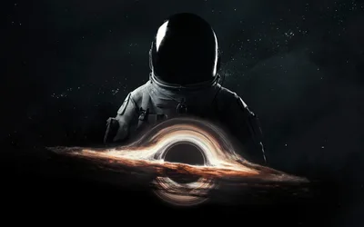 Astronaut Gazing Into The Cosmic Wormhole - free space wallpaper 5200×3250