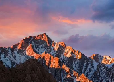Alpine Glow at Dusk - free nature wallpaper 5120×3684