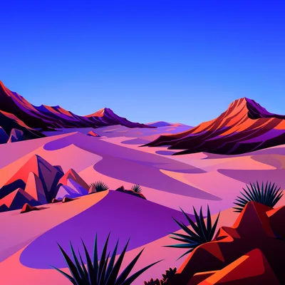Desert Mirage: Vibrant Mountains and Rocks - free nature wallpaper 6016×6016