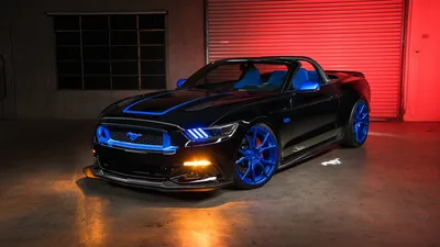 Blue Lightning Mustang GT Convertible 5K - free cars & vehicles wallpaper 5120×2880