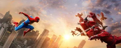 Spider-Man Faces The Hand's Wrath at Sunrise - free movies & tv wallpaper 7200×2880