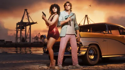 Vice City Nights: Lucia and Jason's Golden Hour - free gaming wallpaper 3840×2160