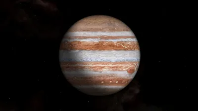 Jupiter's Majesty in Cosmic Darkness - free space wallpaper 5120×2880