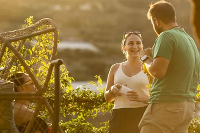 Couple Enjoying Outdoor Garden Activity at Sunset - free people & portraits wallpaper 6000×4000