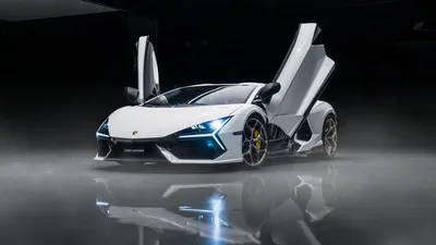 Lamborghini Revuelto White Elegance in Darkness - free cars & vehicles wallpaper 7680×4320