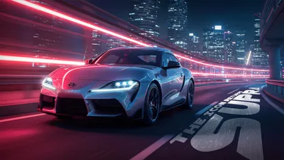 Neon Dreams: Toyota Supra GT Midnight Chase - free cars & vehicles wallpaper 5120×2880