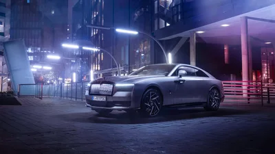 Rolls-Royce Spectre Neon Dreams in Silver - free cars & vehicles wallpaper 7680×4320