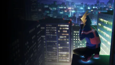 Vigilante's Neon City Watch - free anime wallpaper 3840×2160