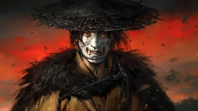 Atsu's Crimson Fury - Ghost of Yotei Concept Art - free gaming wallpaper 5120×2880