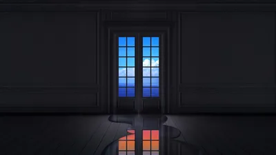 Twilight Gateway: Reflection of Divided Worlds - free dark wallpaper 5120×2880