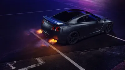 Nissan GT-R Neon Night - Carbon Fire - free cars & vehicles wallpaper 5120×2880
