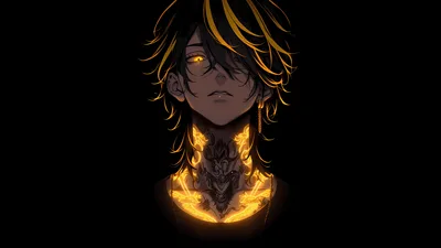 Kazutora's Infernal Glow - Tokyo Revengers Neon Art - free dark wallpaper 5120×2880