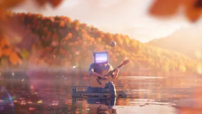 Guitarist Dreamlike - free fantasy wallpaper 3840×2160