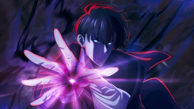 Sung Jinwoo Purple aesthetic - free anime wallpaper 5120×2880