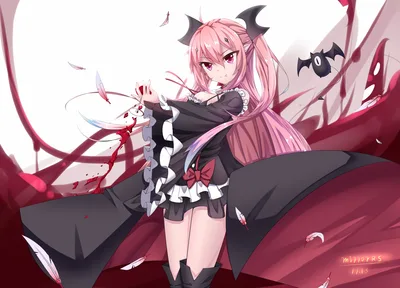 Crimson Elegance: Krul Tepes' Vampire Throne - free anime wallpaper 2000×1439