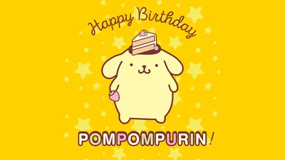 Pompompurin's Cheerful Birthday Celebration - free anime wallpaper 7680×4320