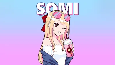 Somi's Kawaii Summer with Boba Tea - free anime wallpaper 7680×4320