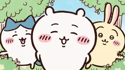 Chiikawa Friends in Nature's Garden - free anime wallpaper 3840×2160