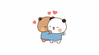 Milk and Mocha's Adorable Embrace - free anime wallpaper 3840×2160