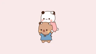 Adorable Milk and Mocha Bear Couple in Love - free wallpaper 5120×2880