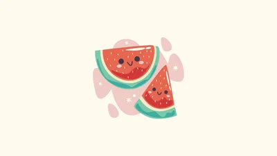 Adorable Watermelon Friends - free anime wallpaper 3840×2160