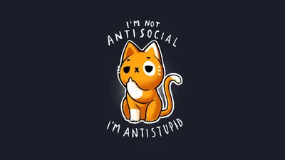 Kawaii Fox: Not Antisocial, Just Antistupid - free anime wallpaper 5120×2880