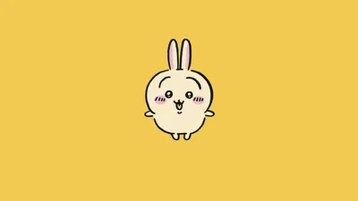 Cheerful Little Bunny on Sunny Yellow - free wallpaper 7680×4320