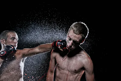 Mixed Martial Arts Combat with Sweat Spray Effect - free sports wallpaper 6048×4032