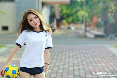 Young Woman With Soccer Ball in Urban Courtyard - free people & portraits wallpaper 5760×3840