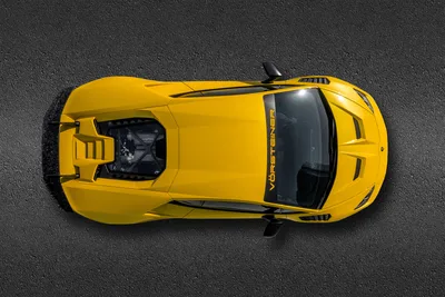 Yellow Lamborghini Roadster Top-Down View on Asphalt - free cars & vehicles wallpaper 4500×3000
