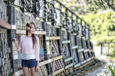 Young Woman Posing Against Wooden Gate Structure - free people & portraits wallpaper 5760×3840