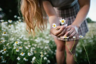 Brown-Haired Girl in a Skirt - free wallpaper 2048×1365