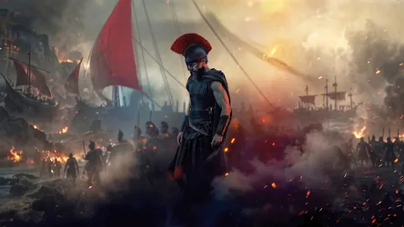 Group of Men in Armor with a Sword - free movies & tv wallpaper 2560×1440