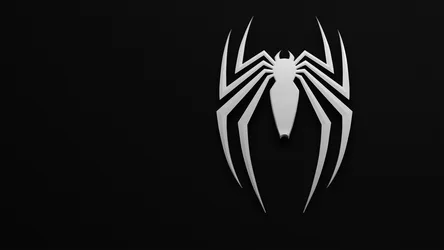 Spider-Man 2 Symbiote Logo on Dark - free wallpaper 3840×2160