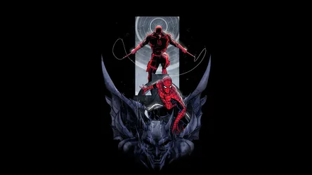 Daredevil and Spider-Man Rise Above Darkness - free movies & tv wallpaper 7680×4320