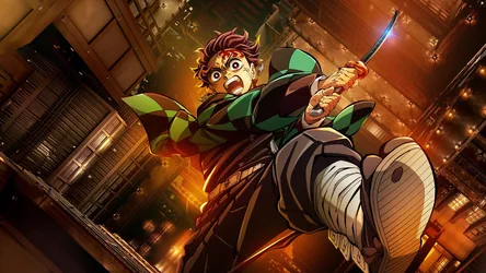 Tanjiro's Infernal Ascent Through Infinity Castle - free wallpaper 5120×2880