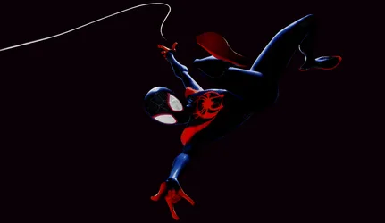 Miles Morales Swinging Through the Void - free wallpaper 5200×3017