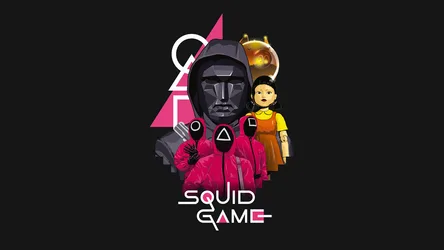 Squid Game Season 2 Dark Illustration Poster - free wallpaper 5120×2880