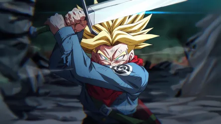 Trunks Sword Power Dragon Ball Z 5K - free anime wallpaper 5120×2880