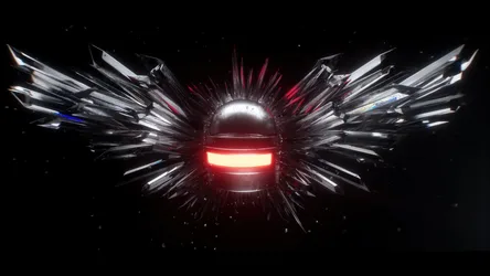 Crimson Warrior Helmet Glowing in Darkness - free wallpaper 3840×2160