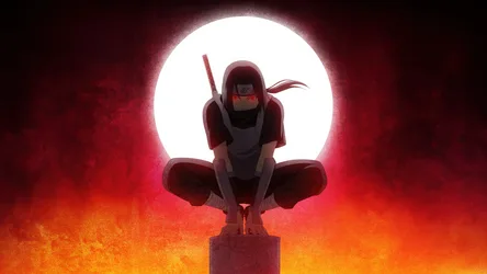 Itachi's Crimson Ascension - Iconic Uchiha Power - free anime wallpaper 5120×2880