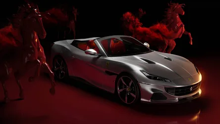Ferrari Portofino in Crimson Elegance - free cars & vehicles wallpaper 7680×4320