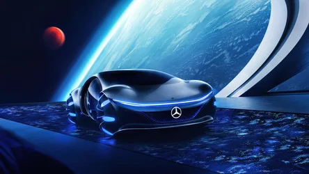 Mercedes-Benz VISION AVTR in Cosmic Space - free cars & vehicles wallpaper 5120×2880