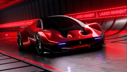 Crimson Velocity: Ferrari's Futuristic Dream - free cars & vehicles wallpaper 11520×6480