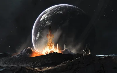 Lunar Launch: Dreams Take Flight - free space wallpaper 5120×3200