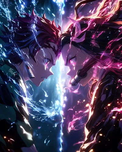 Tanjiro and Nezuko: Clash of Destinies - free anime wallpaper 5120×6402