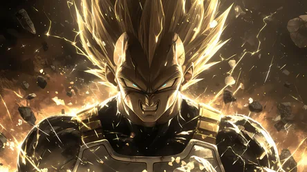 Golden Fury: Vegeta's Ultimate Power - free anime wallpaper 5120×2880