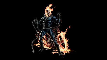 Ghost Rider Inferno on Black AMOLED - free movies & tv wallpaper 7680×4320