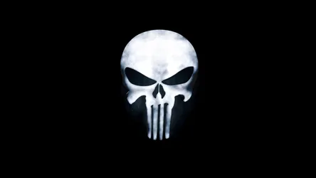 The Punisher Skull Logo 8K AMOLED - free wallpaper 7680×4320