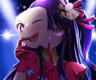Ai Hoshino's Starlit Radiance - 5K - free anime wallpaper 5000×4167
